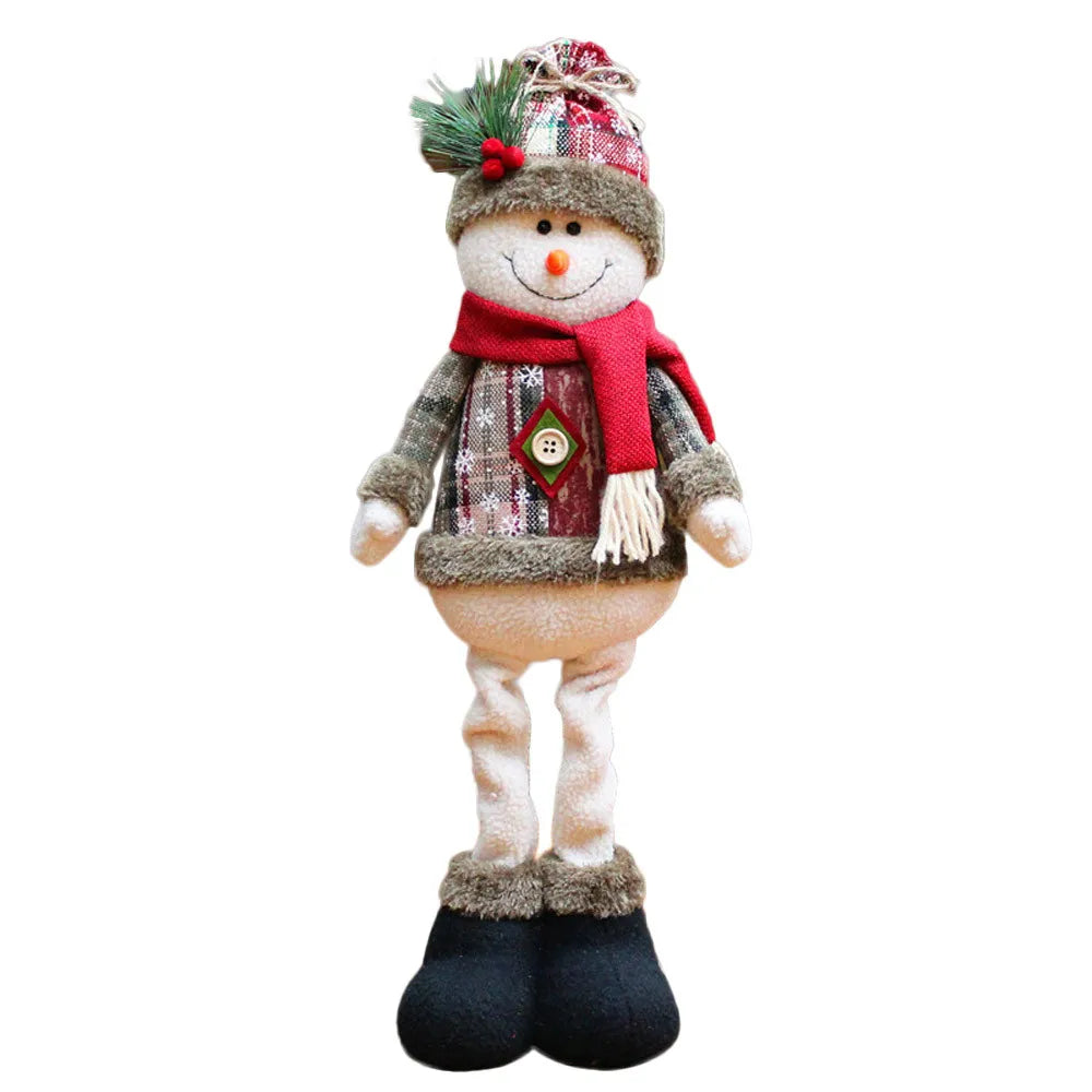 Christmas Decoration Doll Santa Elk Snowman 18" Soft Flannel.
