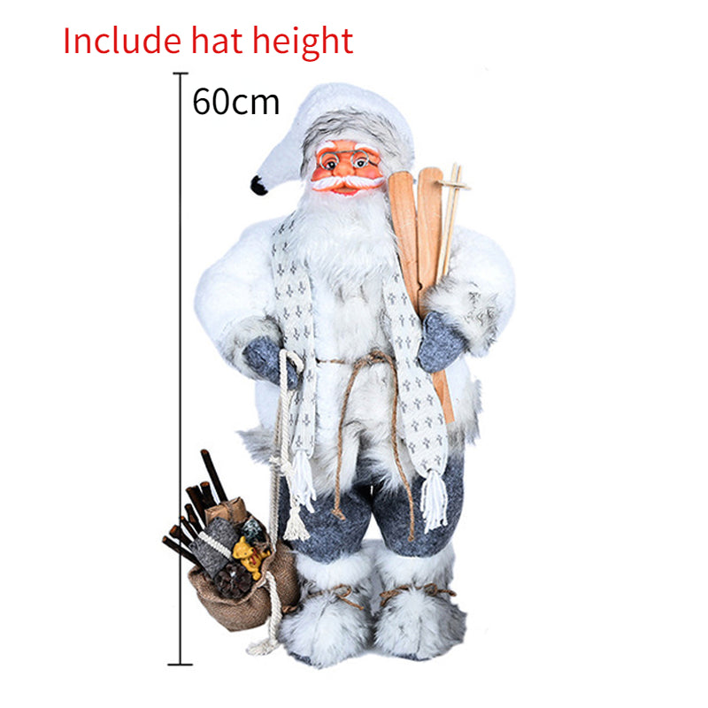 Grandi bambole di Babbo Natale decorative da 60 cm, Babbo Natale in piedi.