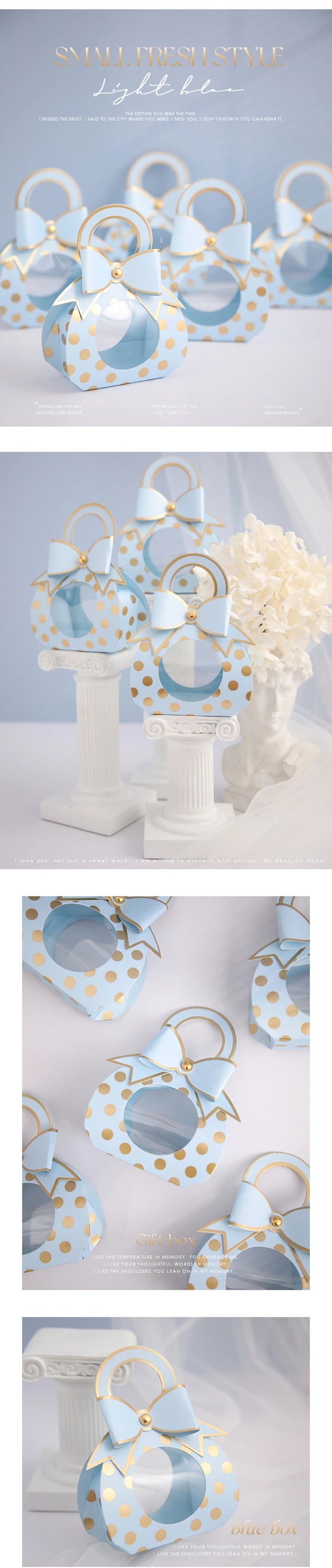 Bolsa de dulces creativa estilo chupete, caja de chocolate para recuerdos de boda. 50 unidades.