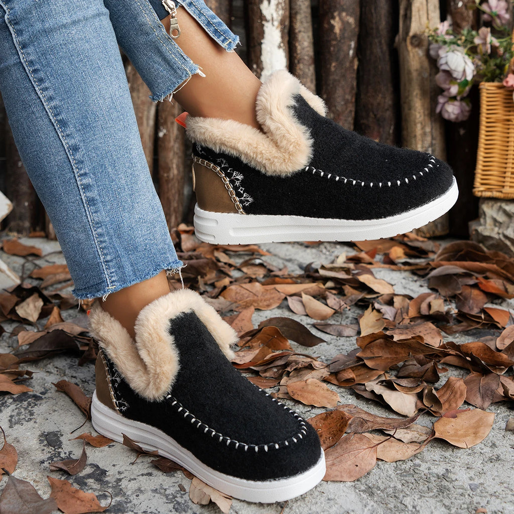 Stivali da neve corti casual in velluto Roman Botas
