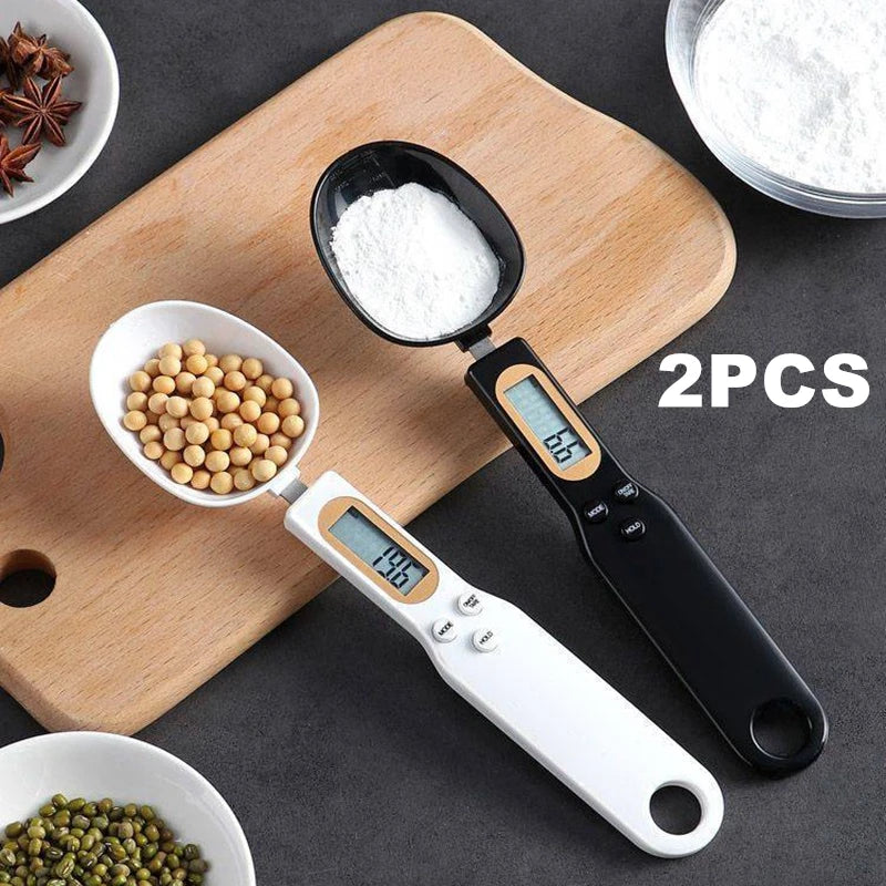 Mini bilancia digitale da cucina con cucchiaio, bilancia elettronica LCD per alimenti. Confezione singola o doppia.