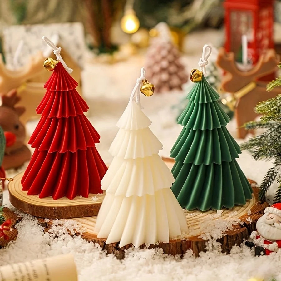 Stampo in silicone per candele ChristmasTree a forma di albero di Natale.
