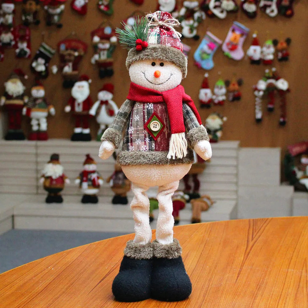 Christmas Decoration Doll Santa Elk Snowman 18" Soft Flannel.