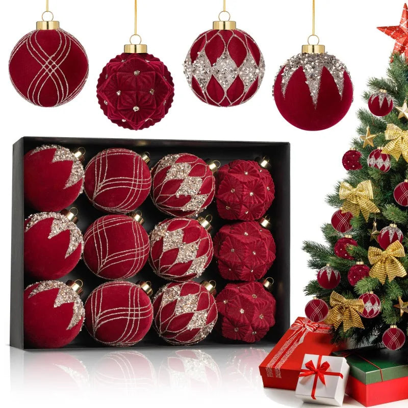 Palline di Natale decorative per l'albero, 12 pezzi.