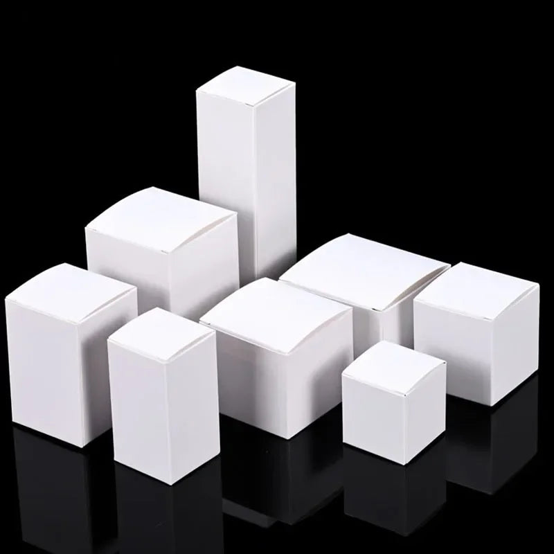 White Cardboard Packaging Box Multi Size 50pcs.