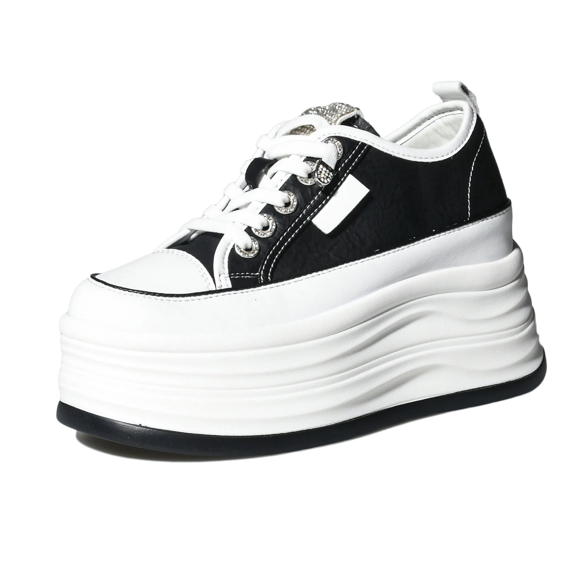 Sneakers con plateau Fujin da donna in vera pelle