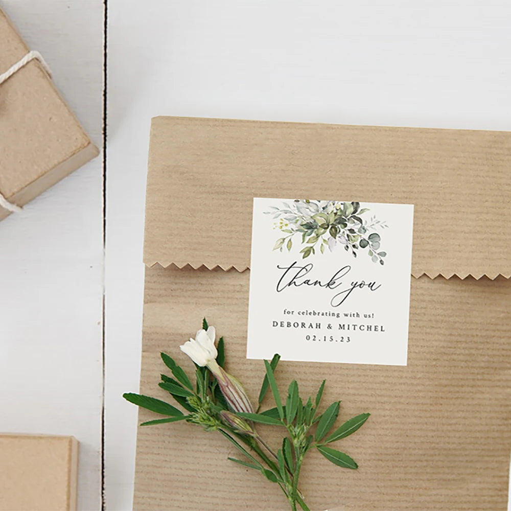 Etichette regalo personalizzate per ringraziamenti di matrimonio, 100 pezzi