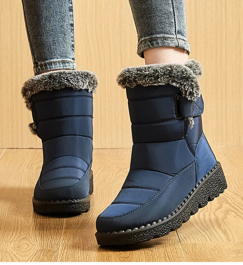 Woman Winter Boots Ankle Low Heels Botas Mujer Waterproof Snow Boots
