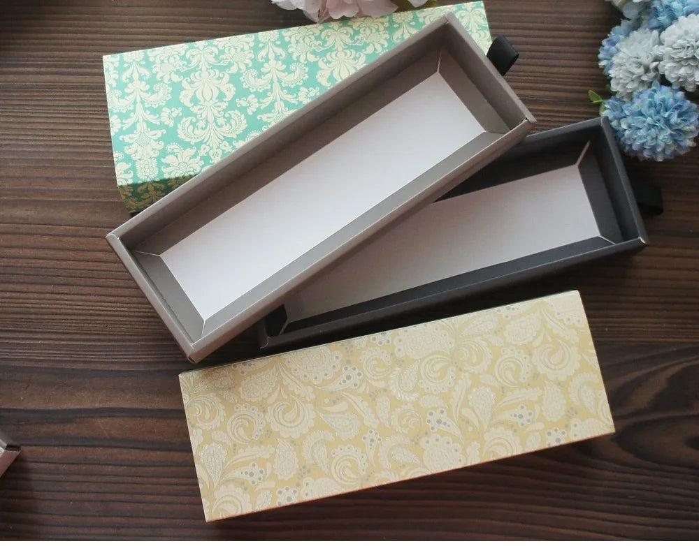 Elegant Blue Yellow Flower Pattern 3 Size 10 Set Gifts Packing