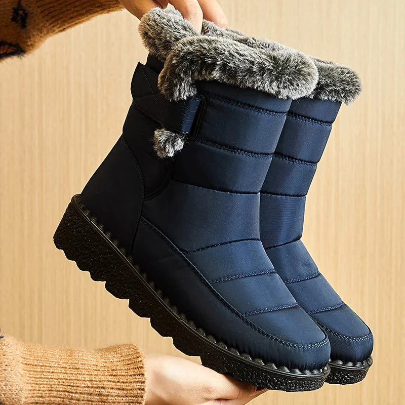 Woman Winter Boots Ankle Low Heels Botas Mujer Waterproof Snow Boots