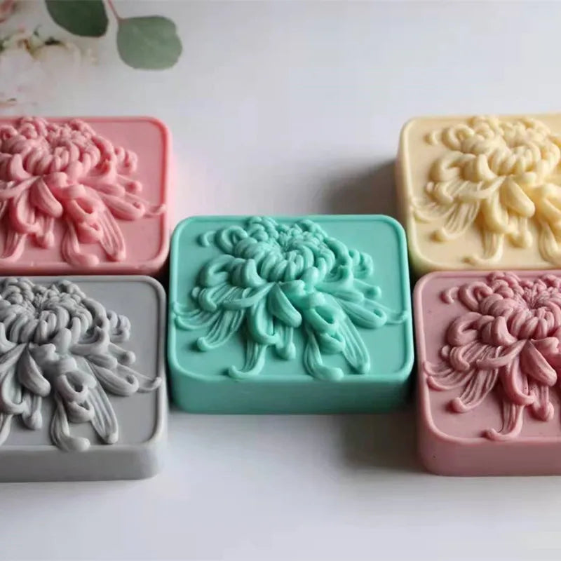 Elegant Sunflower Soap Mold 3D Rectangler