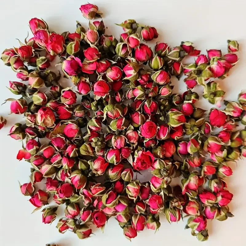 Decorazione per il soggiorno con fiori secchi di rose rosa, fatta a mano.