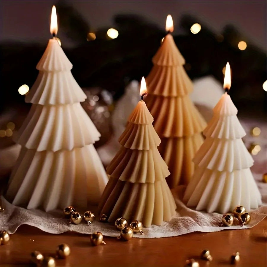 Stampo in silicone per candele ChristmasTree a forma di albero di Natale.