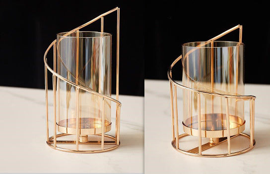 Portacandele nordico romantico Ornamenti in ferro battuto Decorazione per candele Ornamenti per vasi