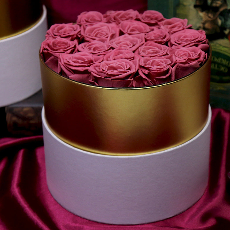 Exquisite roses in beautiful gift box assorted colors.