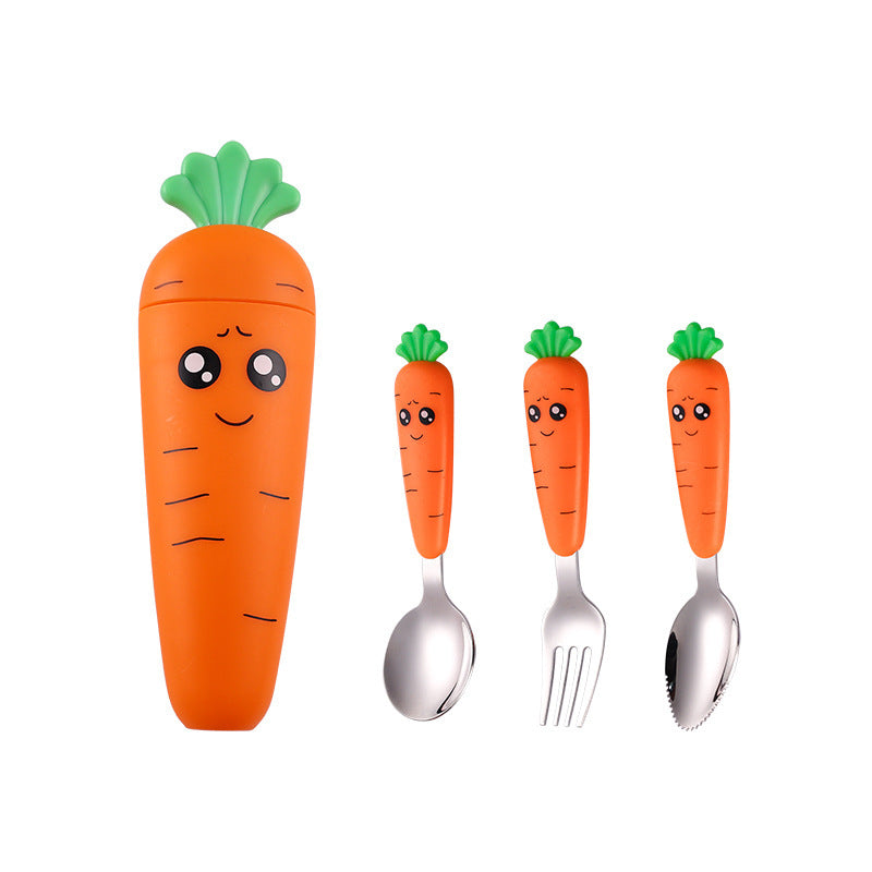 Set di posate da tavola per bambini Carota
