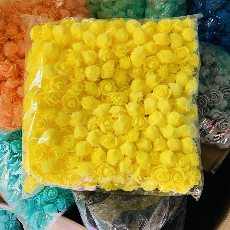 Rosas artificiales de espuma de 3 cm de diámetro, 500 unidades