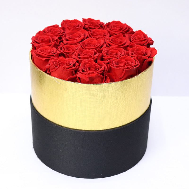 Exquisite roses in beautiful gift box assorted colors.