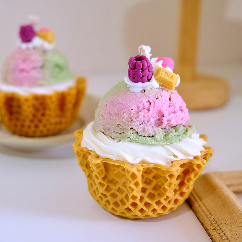 Cup Cake Candles Cream Dessert