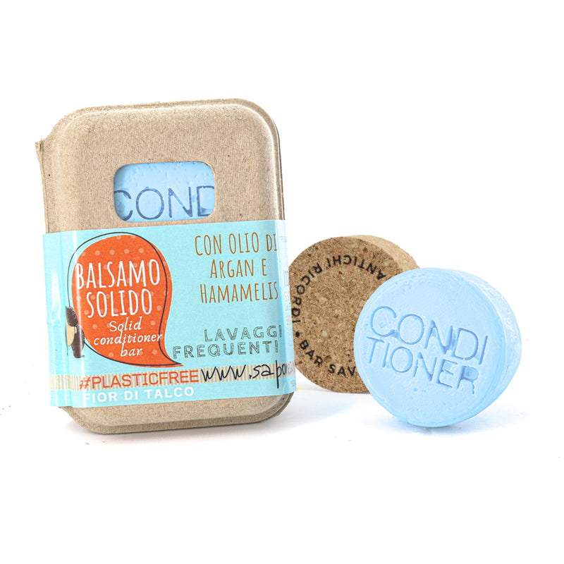 BALSAMO SOLIDO LAVAGGI FREQUENTI AL TALCO CON BAR SAVER IN SUGHERO