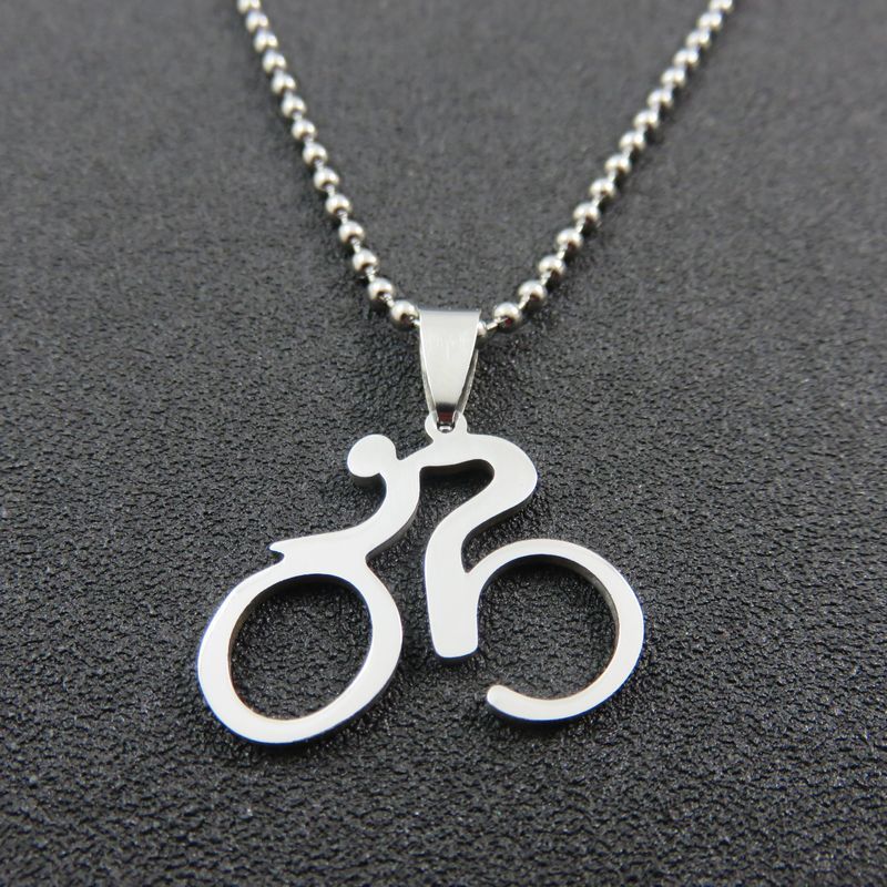 Mountain Bike Necklace Stainless Steel