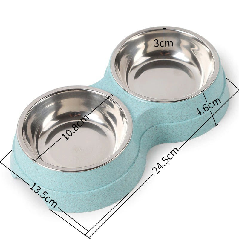Pet Bowl Stainless Steel Double Functional
