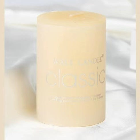 Candela profumata brillante senza fumo, cilindrica, colore, aromaterapia