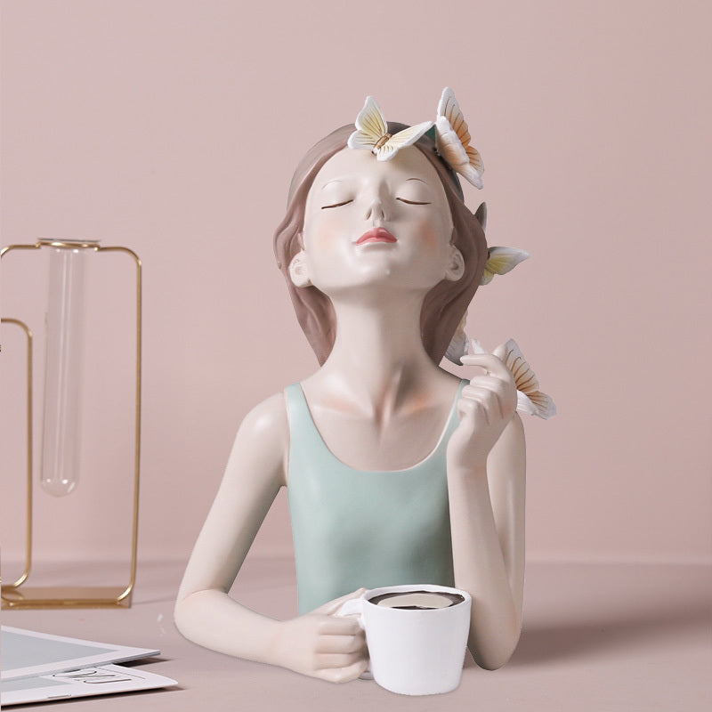 Bubble Girl Resin Ornaments Nordic Creative Home