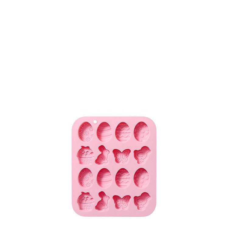 Silicone Mold 16-piece Rabbit Egg Butterfly And Other Easter Day Theme