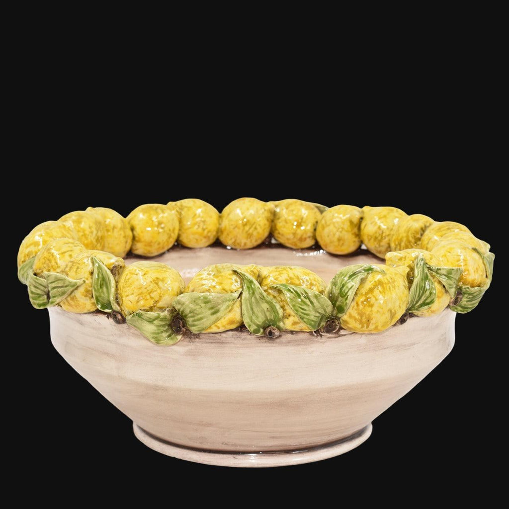 Centrotavola con Limoni Siciliani Ø 38 madreperla colorata