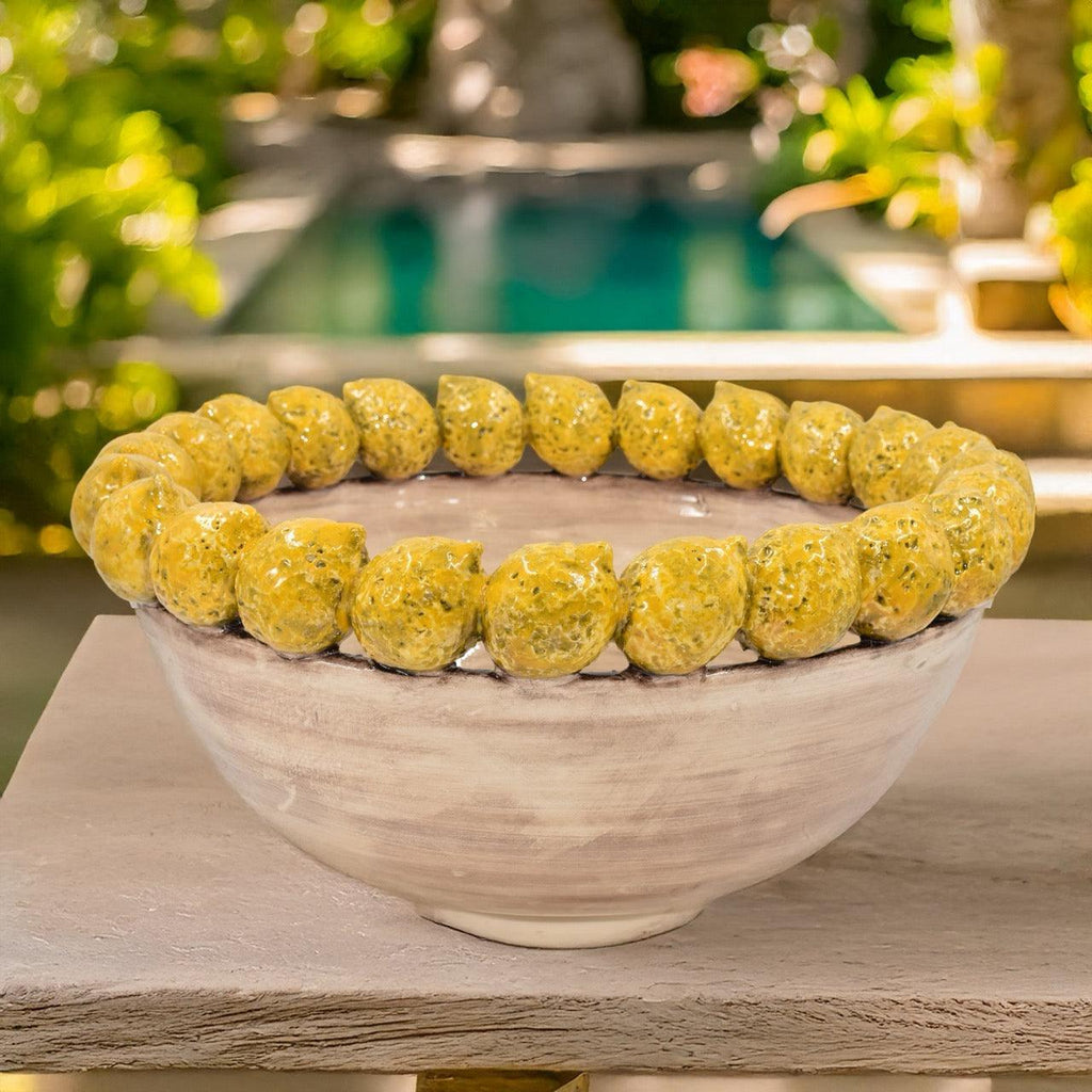 Centrotavola con Limoni Siciliani Ø 40 senza foglie madreperla colorata