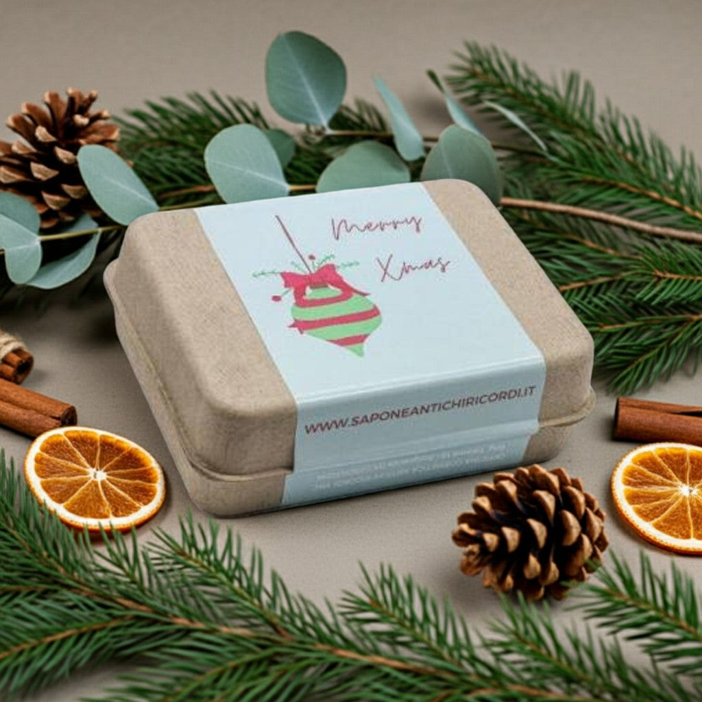 CONFEZIONE SAPONETTE NATALIZIE LAVANDA, FIOR DI LOTO, VIOLETTA, MIRRA