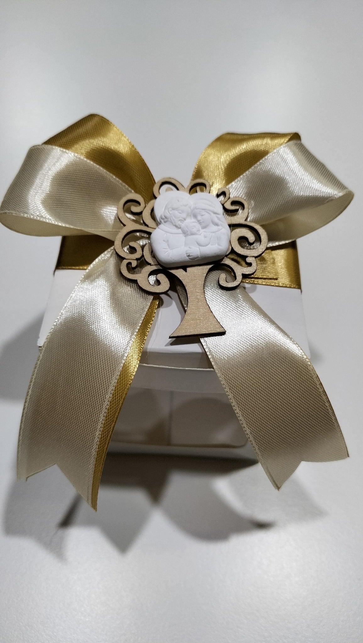 Scatola Flexiglass con Coriandoli di Zucchero e Nastro Colorato