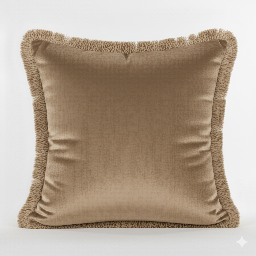 Cuscino Arredo in Velluto con Frange 45x45 cm