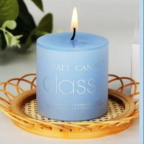 Candela profumata brillante senza fumo, cilindrica, colore, aromaterapia