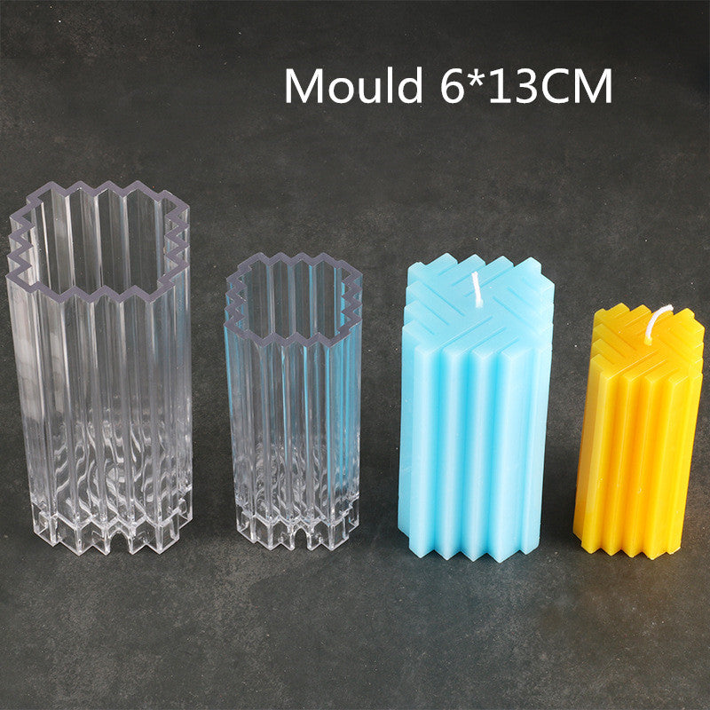 Candle Mold Creative Square Weave Pattern