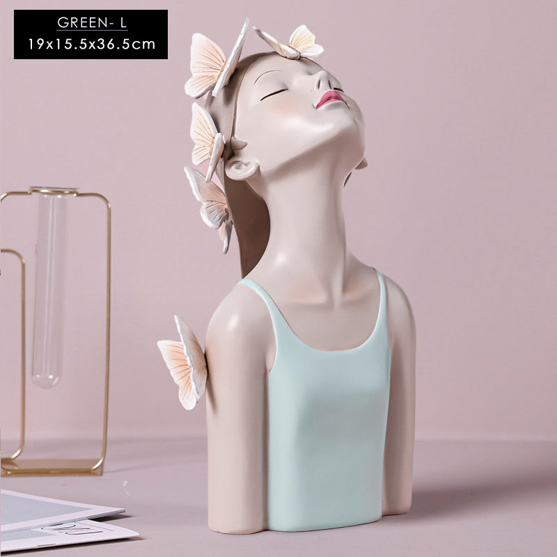 Bubble Girl Resin Ornaments Nordic Creative Home