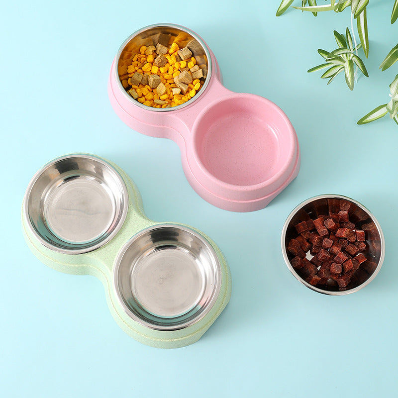 Pet Bowl Stainless Steel Double Functional