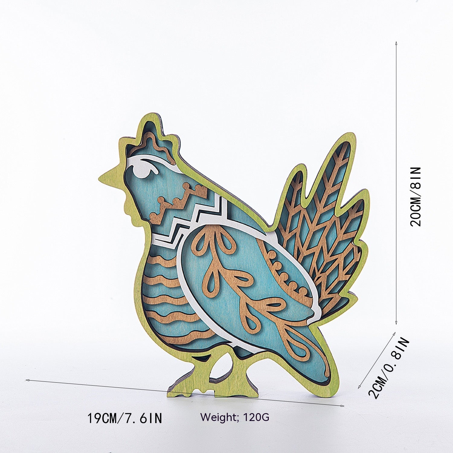 Decorazione di Pasqua in legno artigianale coniglio LED