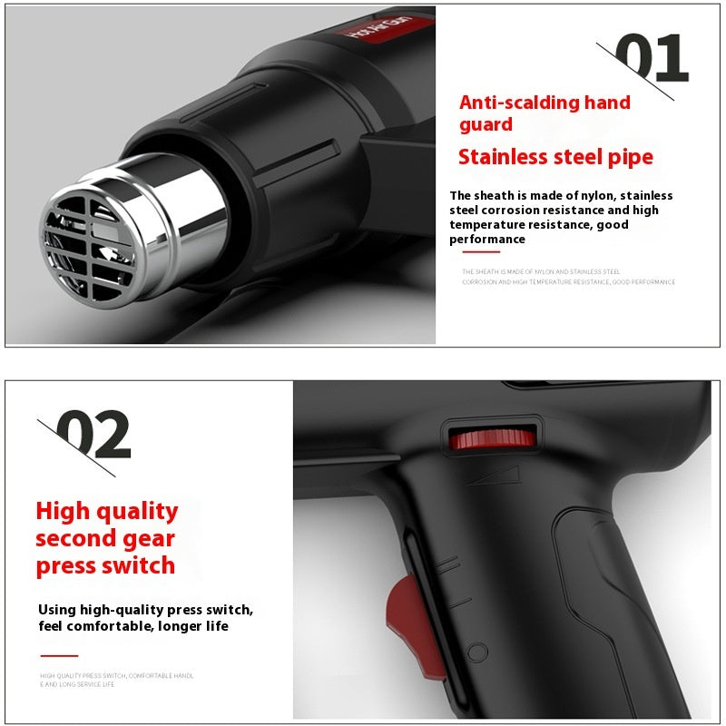 Heat Gun 2000W Stepless Temperature Adjustment
