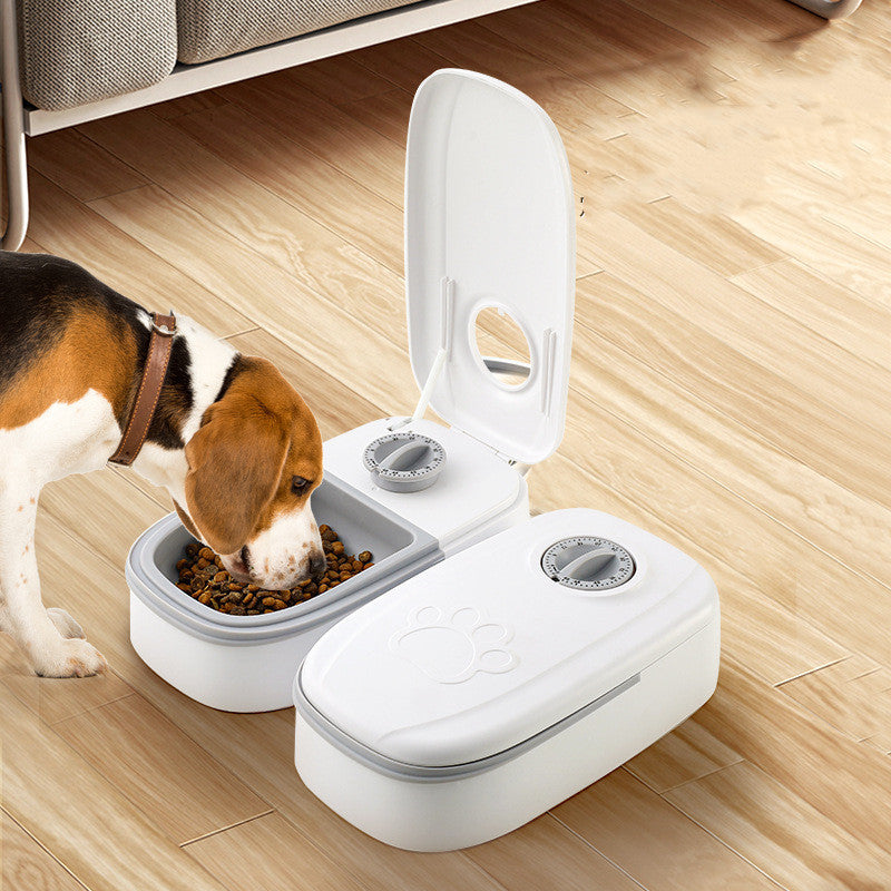 Automatic Pet Feeder with Smart Gravity Dispenser - Stainless Steel Bowl