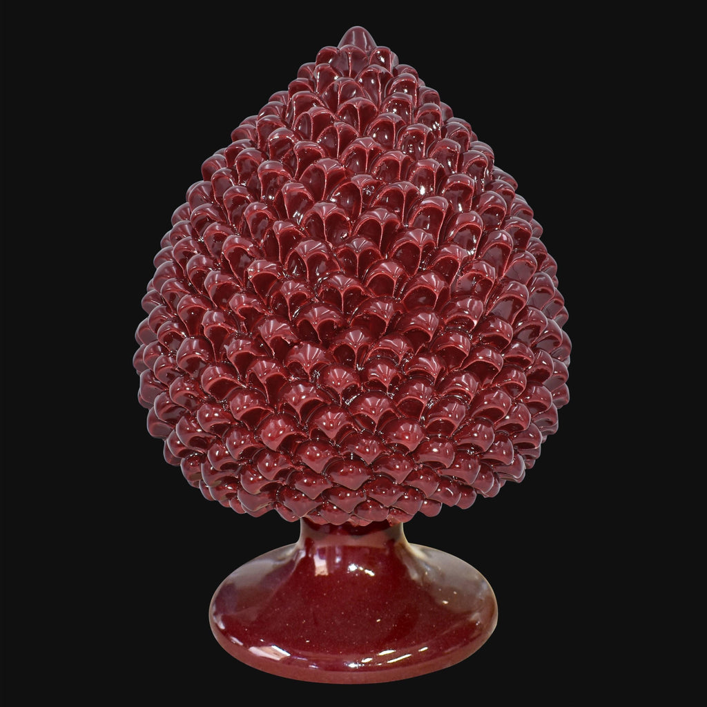 Pigna artigianale di Caltagirone modellata a mano altezza 15/40 cm Burdeos integrale