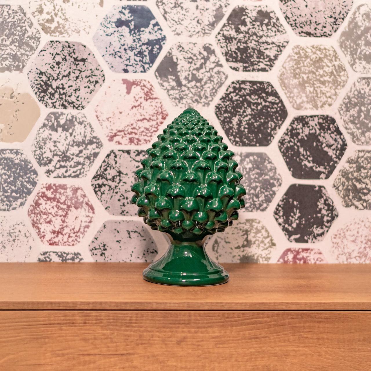 Pigna semilavorata altezza 15/35 Verde Antico