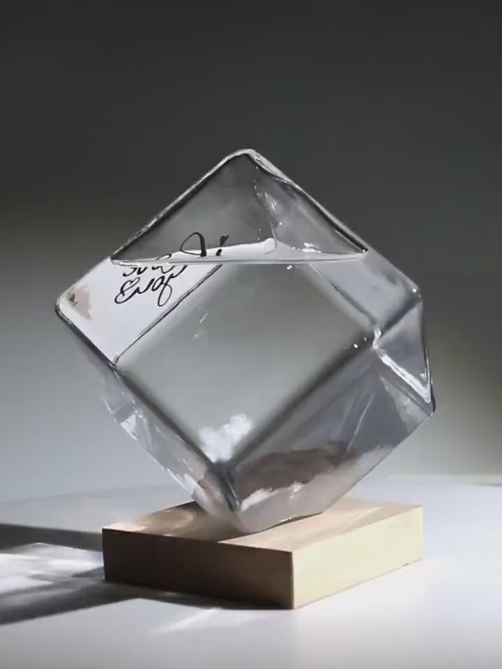 Desktop Droplet Storm Glass Bottle