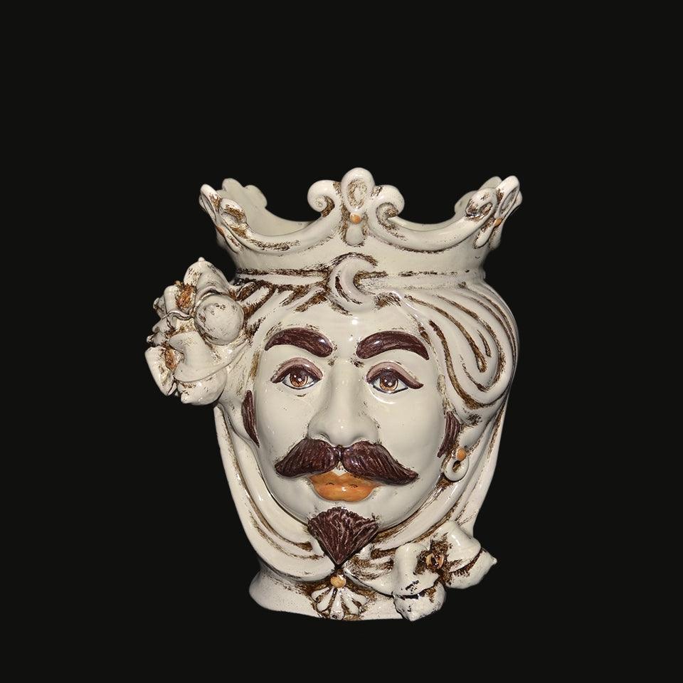 Testa h 25 limoni avorio maschio bianco