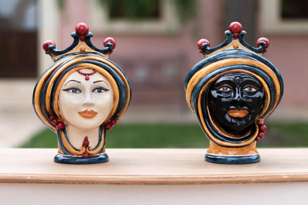 Testa h 30 en azul y arancio donna