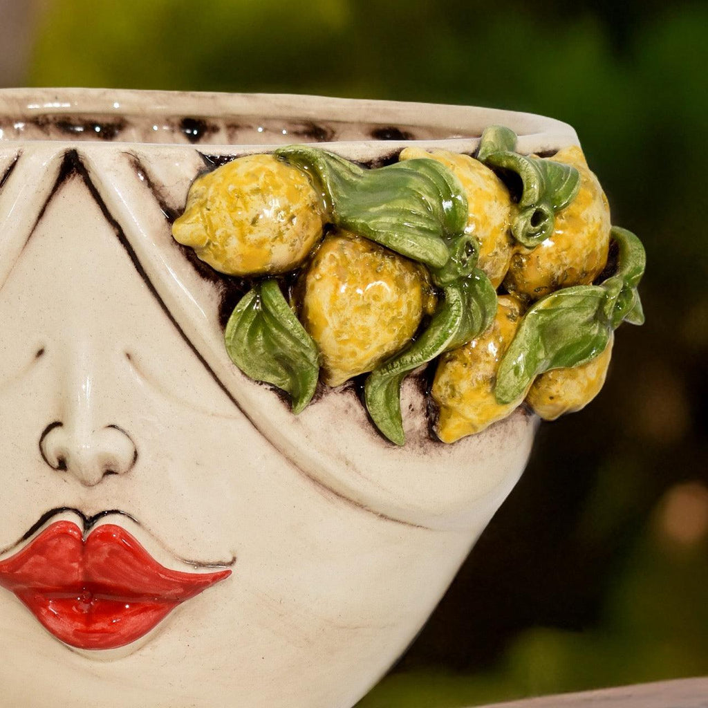 Testa h 30 Zahira Limoni Siciliani en Madreperla viso donna