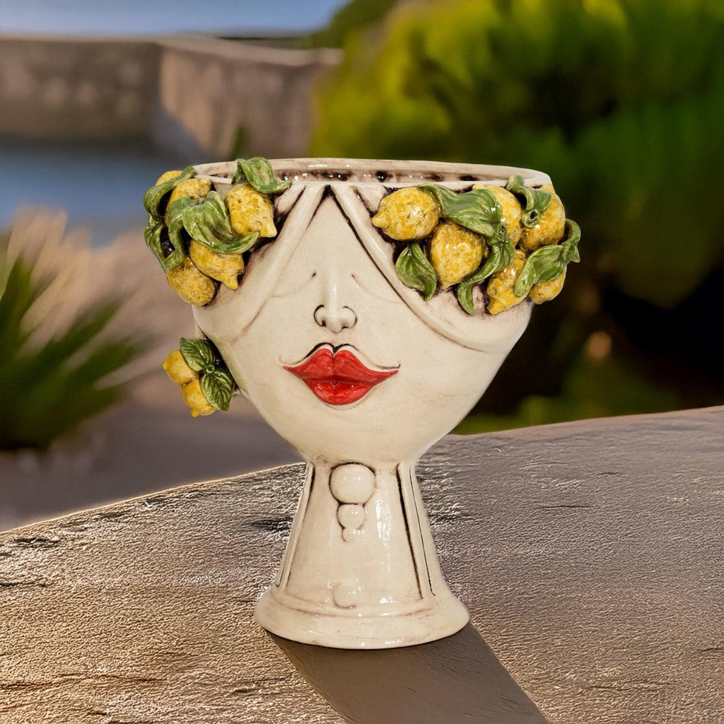 Testa h 30 Zahira Limoni Siciliani en Madreperla viso donna