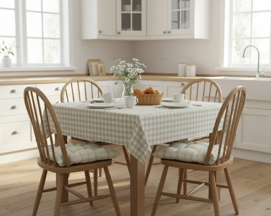 Tovaglia Campagnola Quadri Piccoli 100% Cotone Tinto Filo – 4 Colori | Standard e Su Misura 